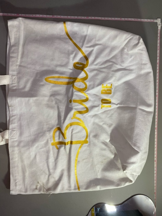 no brand Handbags - Bride TO BE Neutral Off-White Canvas Tote Bag